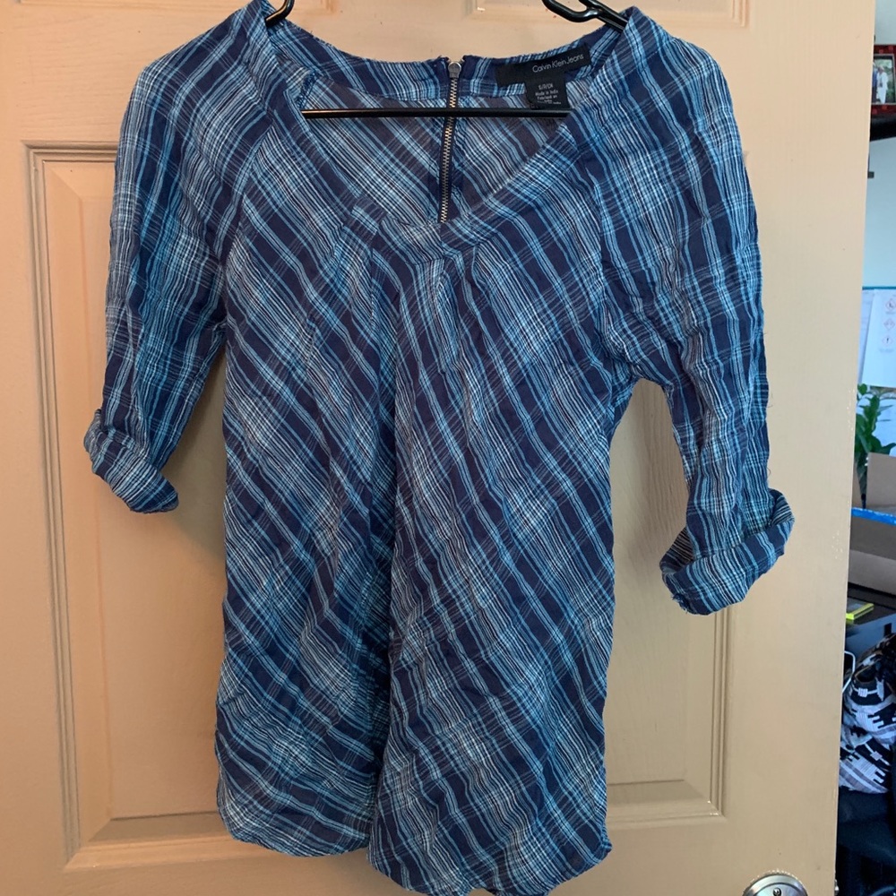 Calvin Klein 3/4 Cotten blouse